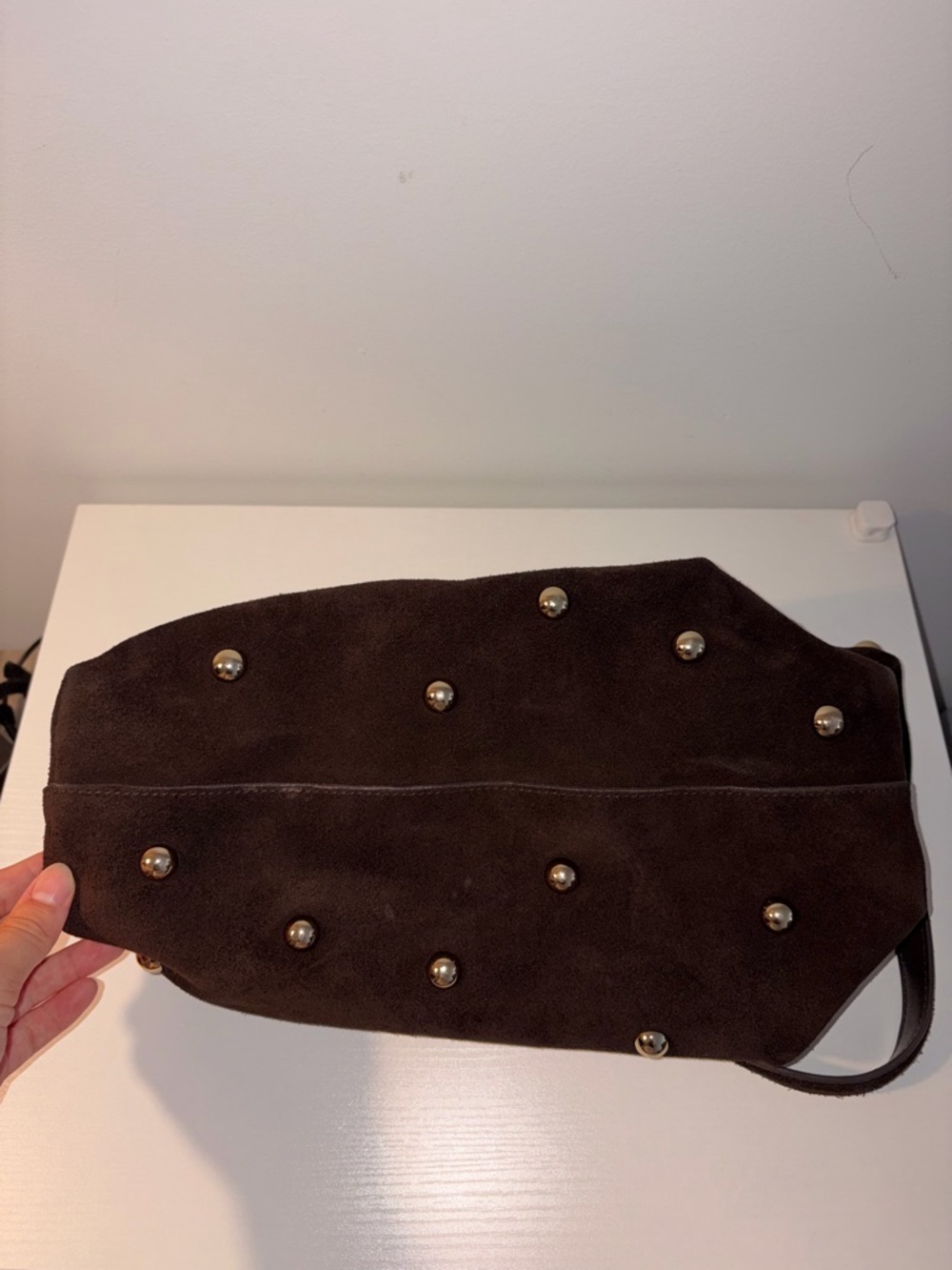 Madewell The Mylie Studded Suede Shoulder Bag - Picture 3 of 4